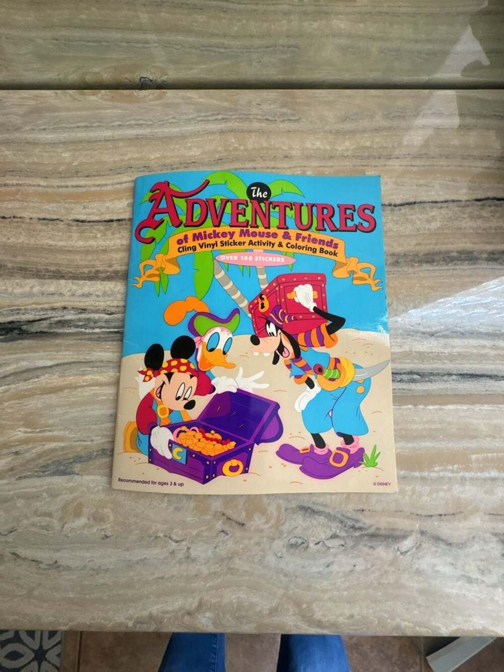 1996 Adventures of Mickey Mouse & Friends Cling Vinyl Activity Book-Sandylion